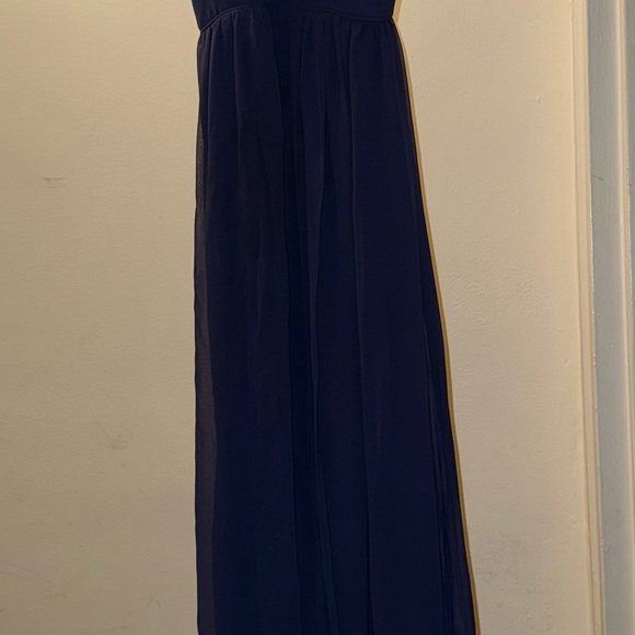 Elegant Blue Cross-Back Dress - Picture 3 of 4